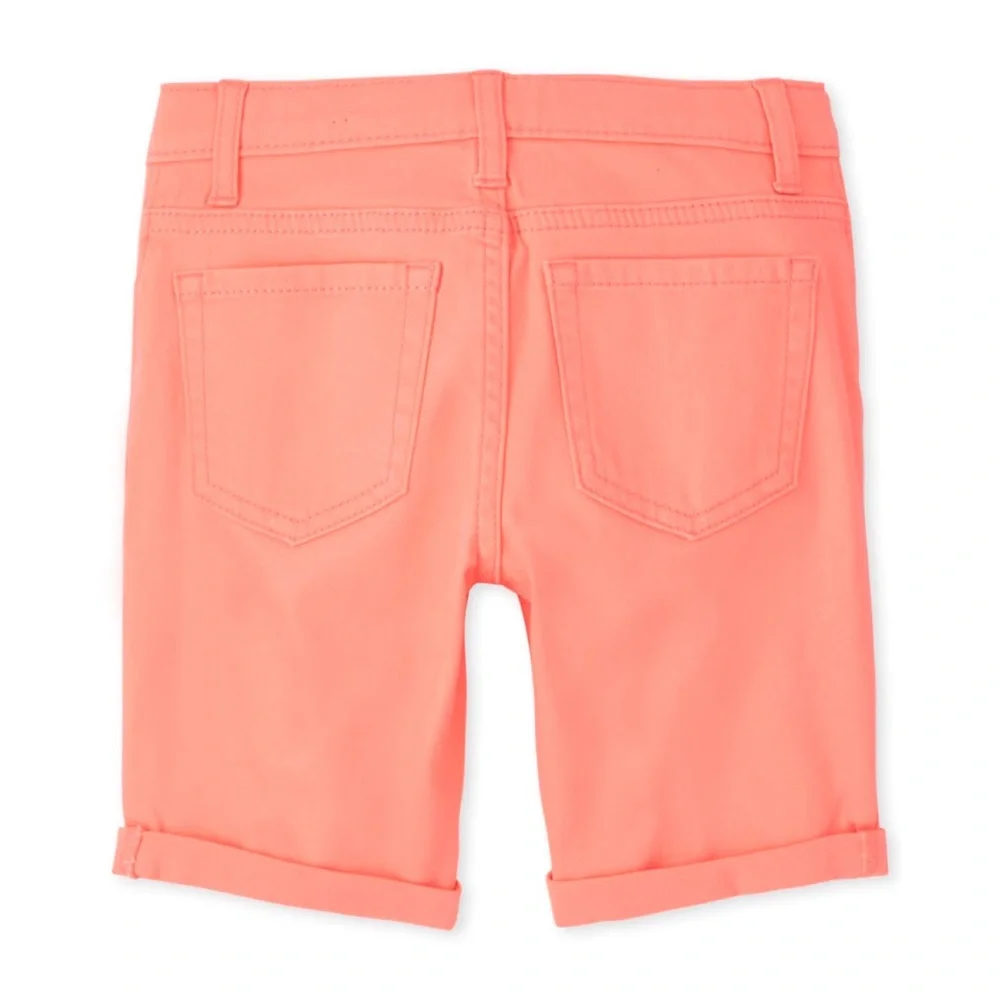 THE CHILDREN’S PLACE • Roll Cuff Twill Skimmer Shorts Pretty Peach